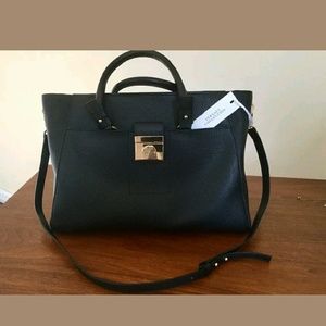 Versace Black Pebbled Leather Bag